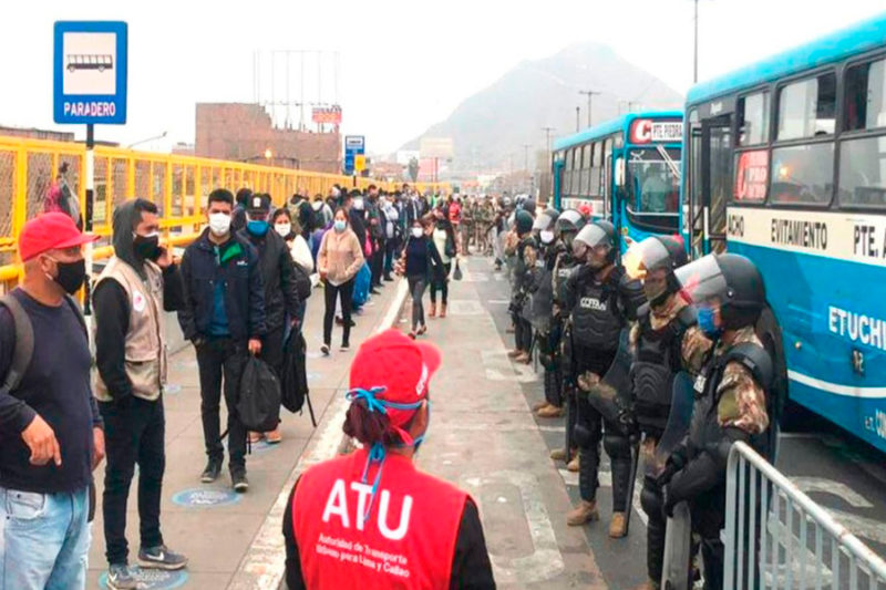 El Agustino: ATU pide a empresas recoger a su personal en diferentes paraderos de Puente Nuevo