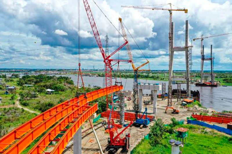 Loreto: construcción del puente Nanay cuya inversión es de S/ 618 millones presenta avance del 64%